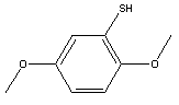 2,5-二甲氧基苯硫酚分子式结构图