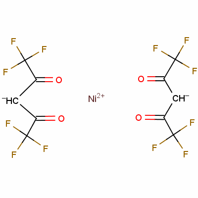 双(六氟乙酰丙酮)合镍(II)分子式结构图