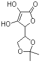 5,6-O-异丙叉基-L-抗坏血酸分子式结构图