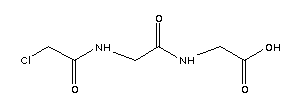 氯乙酰基双甘氨肽分子式结构图