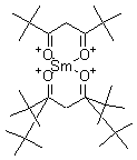 三(2,2,6,6-四甲基-3,5-庚二酮酸)钐(III)分子式结构图