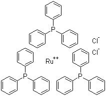 三(三苯基膦)二氯化钌(II)分子式结构图