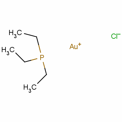 氯(三乙基膦)金(I)分子式结构图