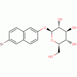 6-溴-2-萘基 β-D-吡喃葡萄糖苷分子式结构图