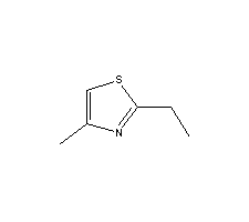 2-乙基-4-甲基噻唑分子式结构图