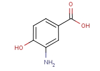 3-氨基-4-羟基苯甲酸分子式结构图