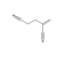 2-亚甲基戊二腈分子式结构图