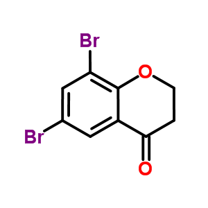 6,8-二溴-2,3-二氢溴屈-4-酮分子式结构图