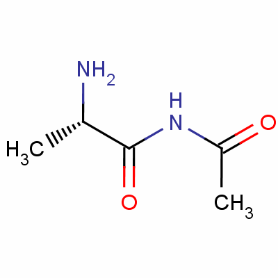 N-乙酰-L-丙氨酰胺分子式结构图