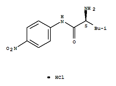 L-亮氨酸-4-硝基苯胺盐酸盐分子式结构图