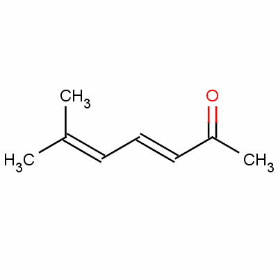 6-甲基-3,5-戊二烯-2-酮分子式结构图