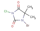 1-溴-3-氯-5,5-二甲基海因分子式结构图