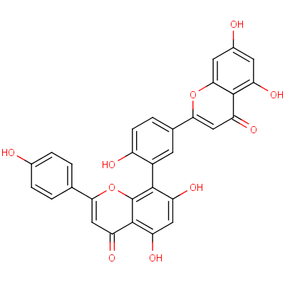 穗花杉双黄酮分子式结构图