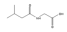 N-异戊酰氨基乙酸分子式结构图