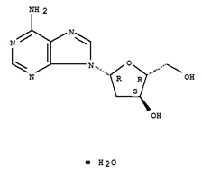 2'-脱氧腺苷一水化物分子式结构图