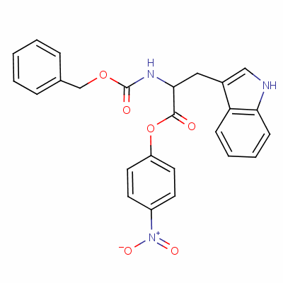 N-苄氧羰基-L-色氨酸-p-硝基苯基脂分子式结构图