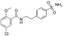 4-[2-(2-甲氧基-5-氯苯甲酰胺基)乙基]苯磺酰胺分子式结构图