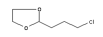 2-(3-氯丙基)-1,3-二氧杂环戊烷分子式结构图