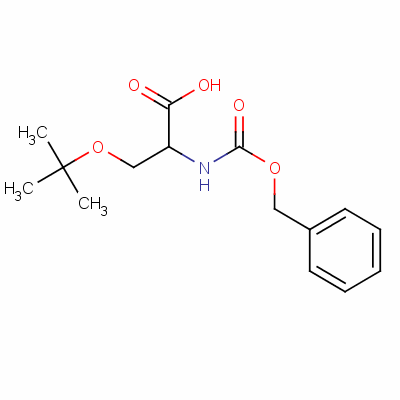 N-苄氧羰基-O-叔丁基-L-丝氨酸分子式结构图