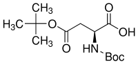 叔丁氧羰基-L-天冬氨酸-4-叔丁酯分子式结构图