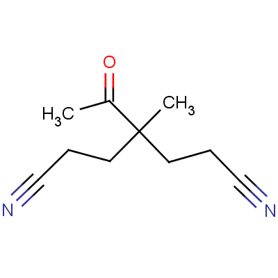 3-乙酰基-3-甲基戊烷二腈分子式结构图