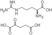 L-精氨酸-α-酮戊二酸盐分子式结构图