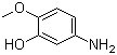 5-氨基-2-甲氧基苯酚分子式结构图