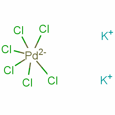 六氯钯(IV)酸钾分子式结构图