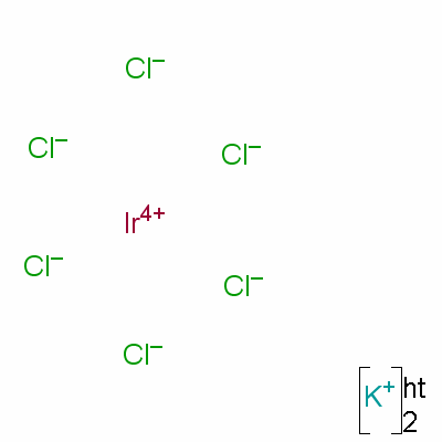 六氯铱(IV)酸钾分子式结构图