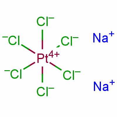 六氯代铂(IV)酸钠分子式结构图