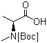 BOC-N-甲基-L-丙氨酸分子式结构图