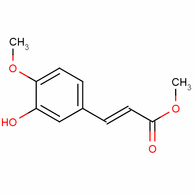 3-羟基-4-甲氧基肉桂酸甲酯分子式结构图