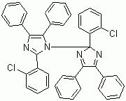 2,2'-二(2-氯苯基)-4,4',5,5'-四苯基-1,2'-二咪唑分子式结构图