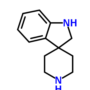 螺[吲哚啉-3,4'-哌啶]分子式结构图