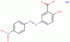 对硝基苯偶氮水杨酸钠分子式结构图