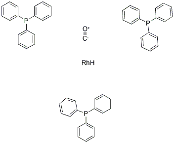 三(三苯基膦)羰基氢化铑(I)分子式结构图