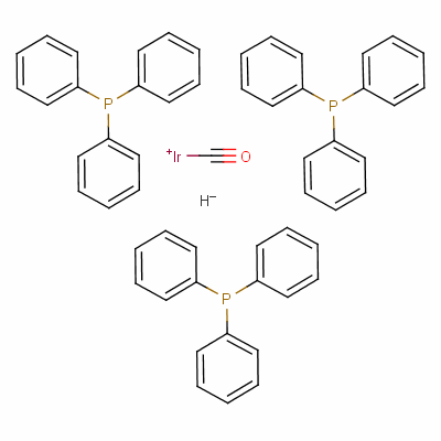 羰酰二氢三(三苯基膦)铱(I)分子式结构图