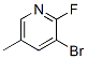 2-氟-3-溴-5-甲基吡啶分子式结构图