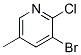 2-氯-3-溴-5-甲基吡啶分子式结构图