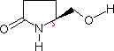 (S)-(+)-5-羟甲基-2-吡咯烷酮分子式结构图