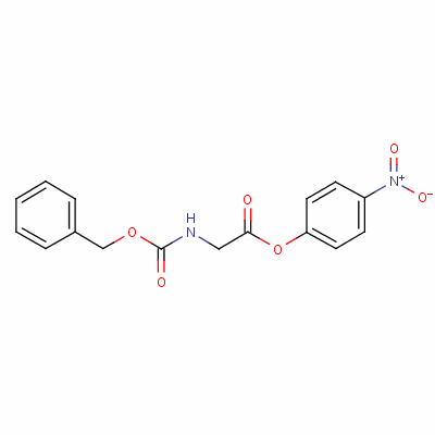 N-苄氧羰基甘氨酸对硝基苯酯分子式结构图