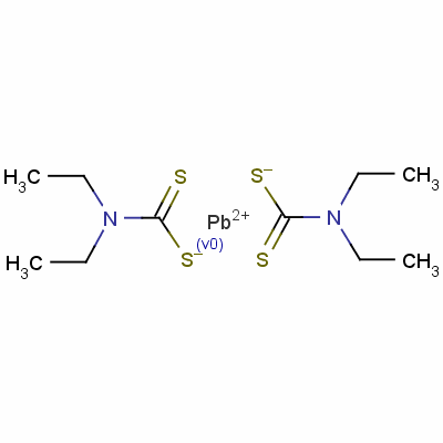 二乙基二硫代氨基甲酸铅分子式结构图