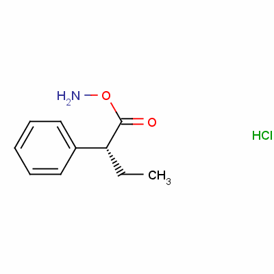 D-(-)-a-苯甘氨酸乙酯.盐酸盐分子式结构图