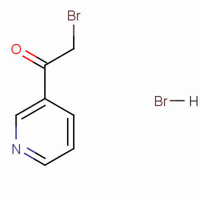 3-(2-溴乙酰基)吡啶氢溴酸盐分子式结构图