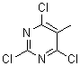 2,4,6-三氯-5-甲基嘧啶分子式结构图