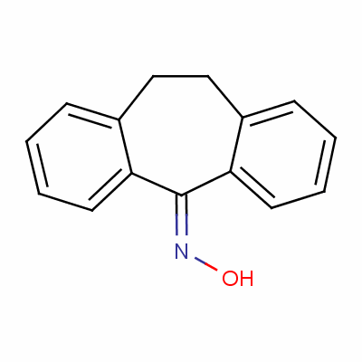 10,11-二氢-5H-二苯并[a,d]环庚烯-5-酮肟分子式结构图