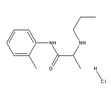 盐酸丙胺卡因分子式结构图