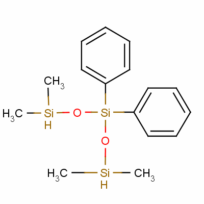 1,1,5,5-四甲基-3,3-二苯基三硅氧烷分子式结构图