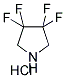 3,3,4,4-四氟吡咯烷 盐酸盐分子式结构图