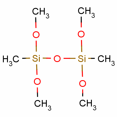 1,1,3,3-四甲氧基-1,3-二甲基二硅氧烷分子式结构图